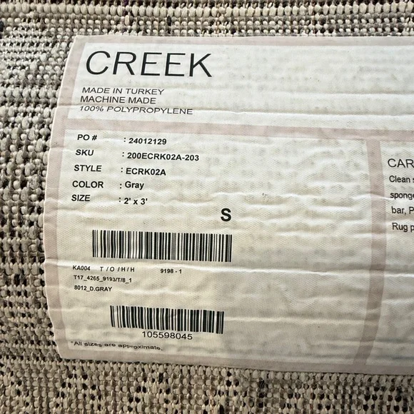 Gray and White Patterned Rug - Picture 2 of 2